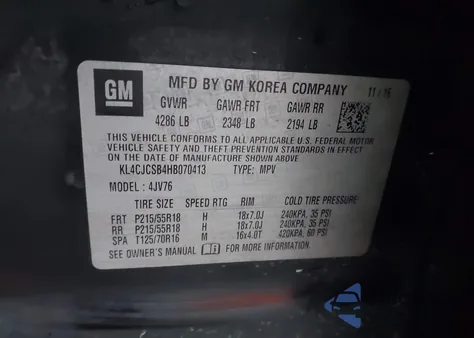 2017 Buick Encore Essence z USA, uszkodzony, nr VIN KL4CJCSB4HB070413